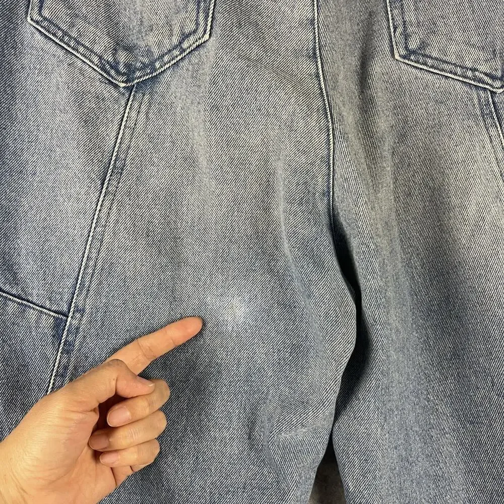 Isabel Marant Kerris Jeans Womens FR40 US8 Light Wash High Rise‎ Tapered FLAW